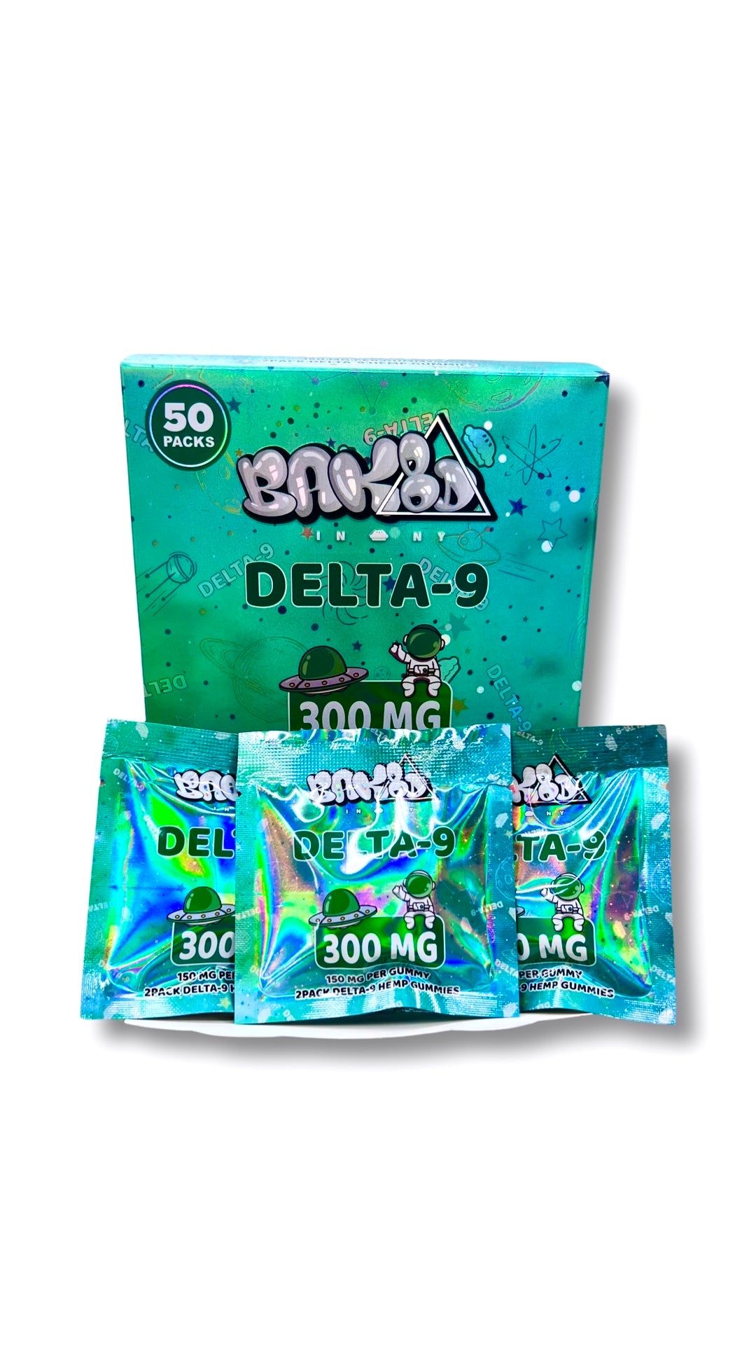 BAK8D Master Blend - Delta 9 - 300mg 2CT Gummies - 2 for $10