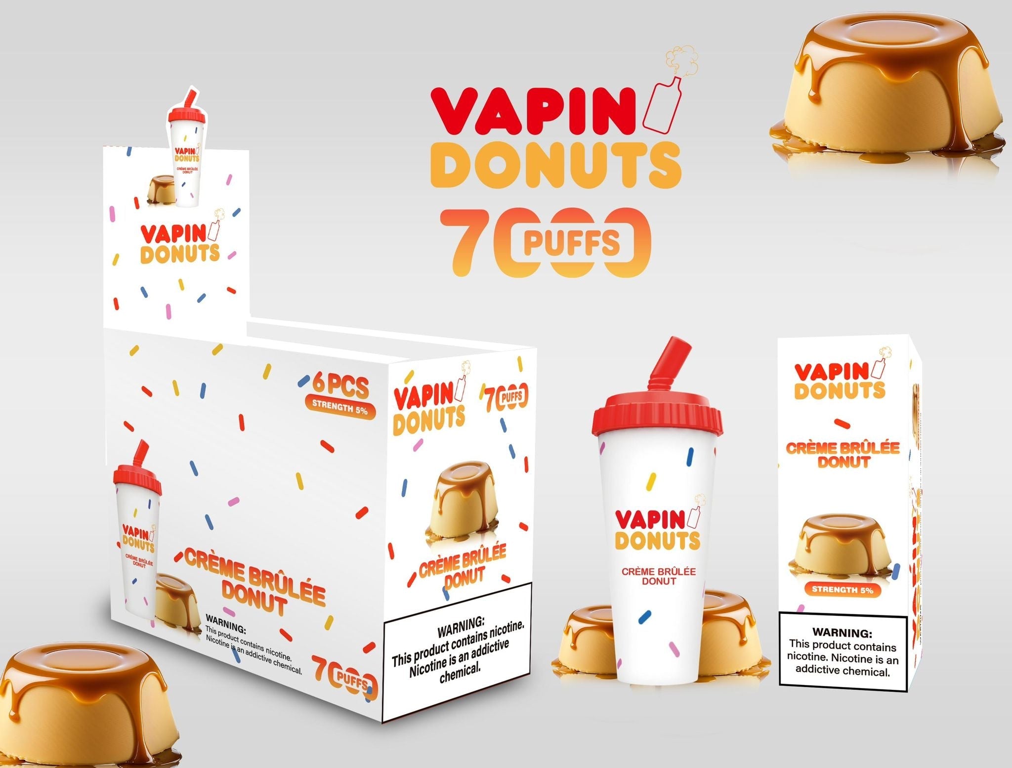 Vapin’ D - Cup - 7000 Puffs 🍩☕️ - Single Unit