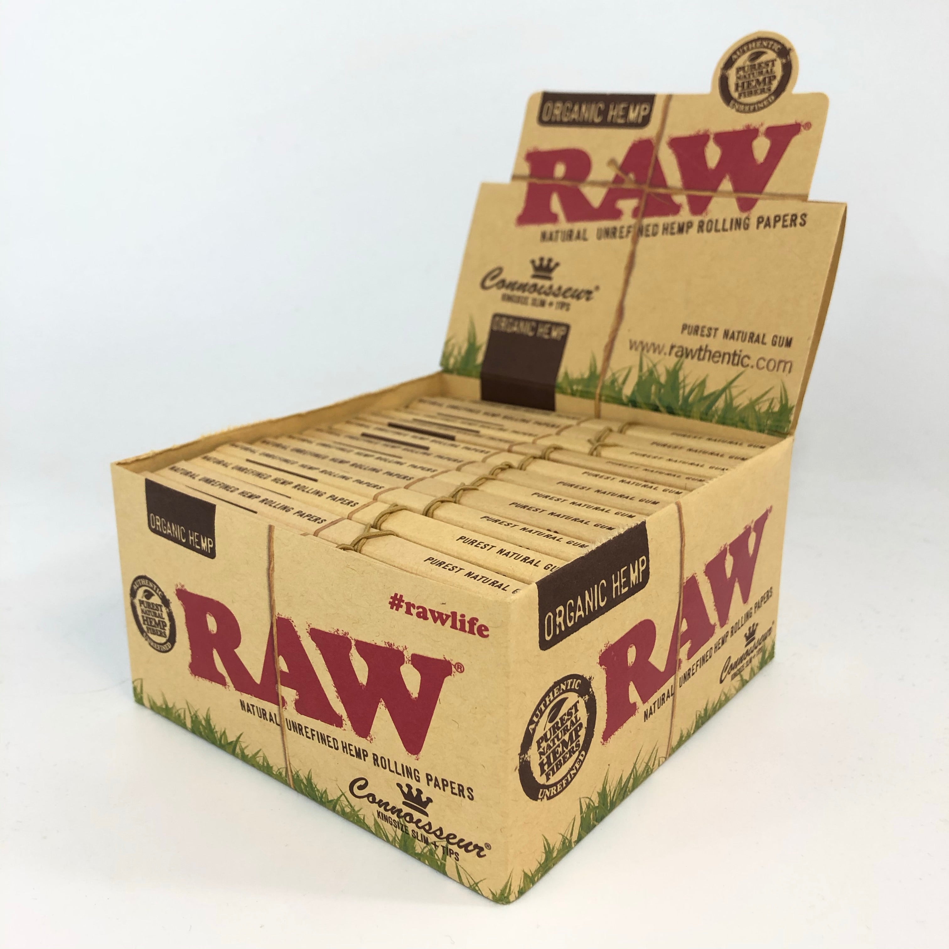 Raw Connoisseur Organic Hemp King Size - 32 leaves and 32 tips per pack